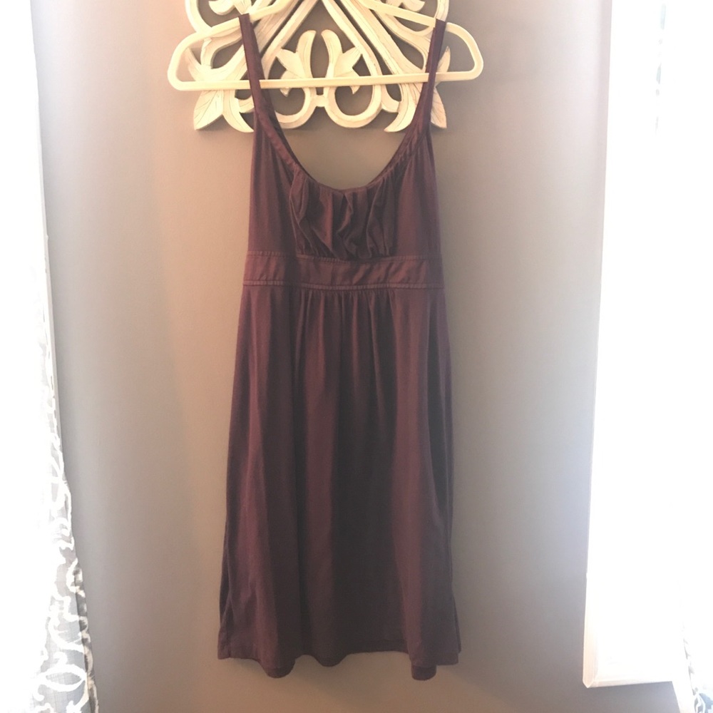 AEO Purple Silk-Tied Cotton Dress